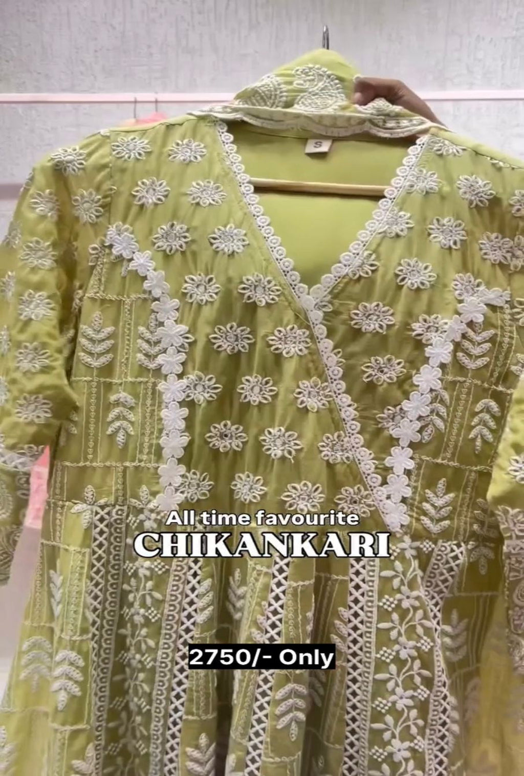 New Chikankari Cotton Anarkali 3PC Suit