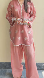 Women's 2-Piece Embroidered Suit – Pack of 2