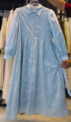 Women Premium Cotton Embroidered Maxi Dress