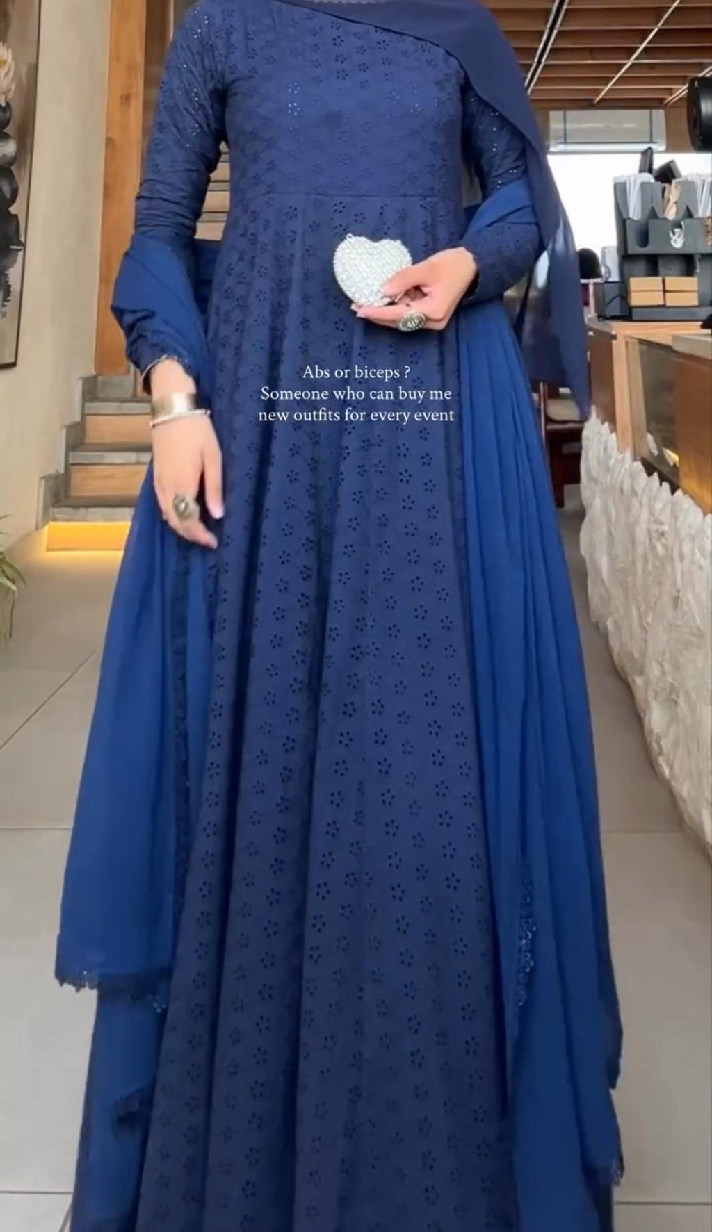 Chikankari 3-Piece Frock Set for Women