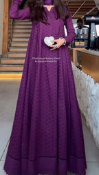 Chikankari 3-Piece Frock Set for Women