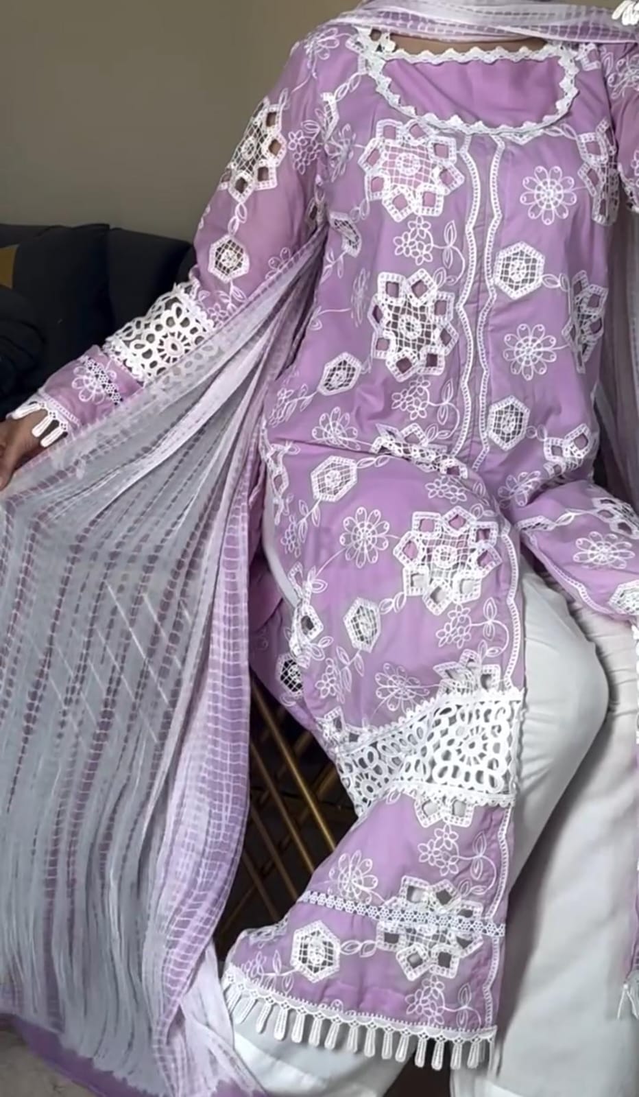 Embroidered Cotton Lawn 3-Piece Suit for Women
