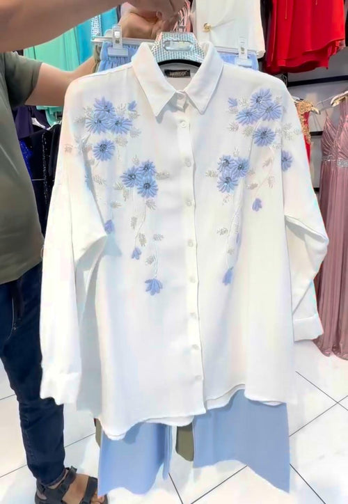 Beautiful Embroidery 2-Piece Shirt with Plazo