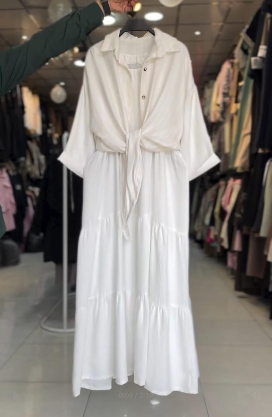 Women's Shirt With Maxi Dress