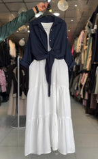 Women's Shirt With Maxi Dress