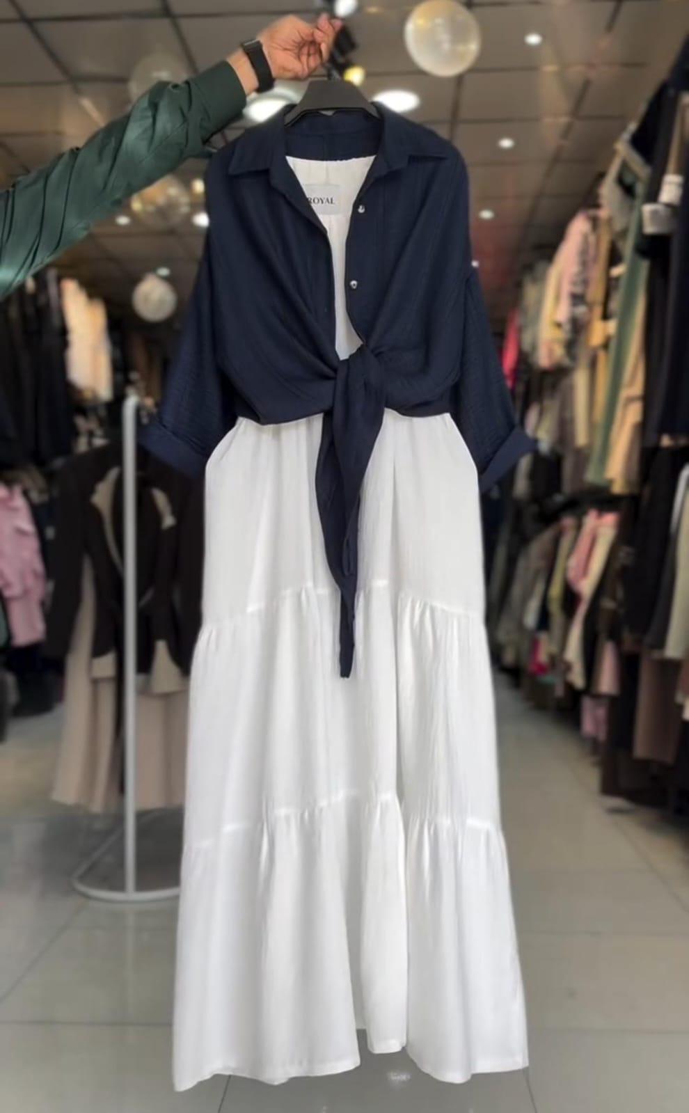 Women's Shirt With Maxi Dress