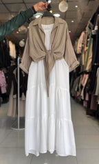 Women's Shirt With Maxi Dress