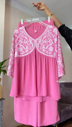 Embroidered New 2-Piece Co-Ord Set