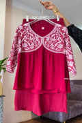 Embroidered New 2-Piece Co-Ord Set