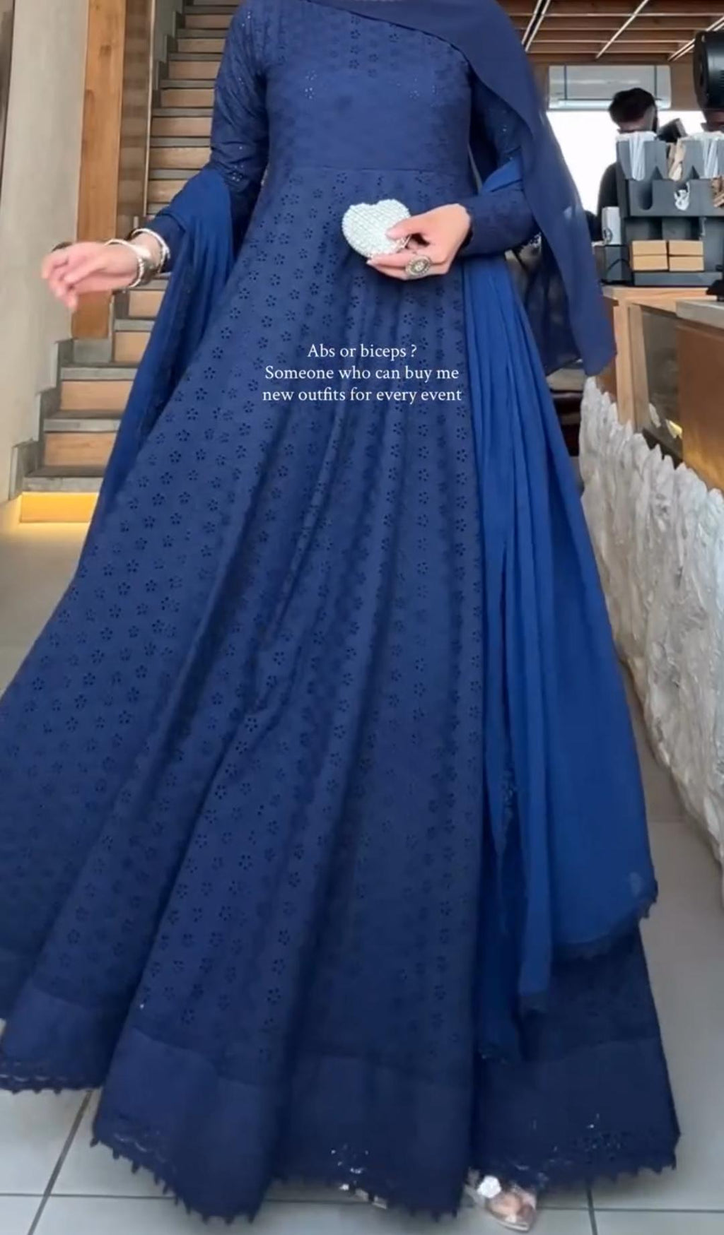 Chikankari 3-Piece Frock Set for Women