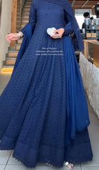 Chikankari 3-Piece Frock Set for Women